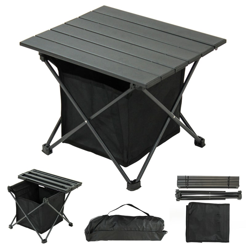 Foldable Mini Camping Table with Storage