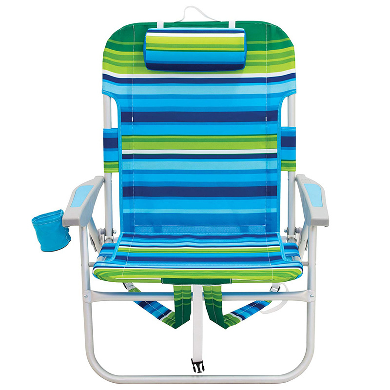 Portable Folding Beach Chair 4-Positions With Backpack 