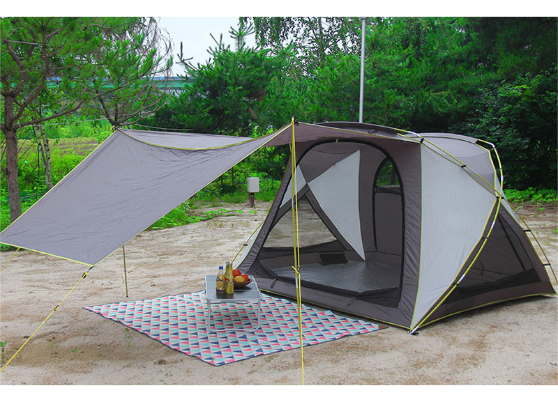 3-4 Person Single Layer Camping Tent Sunshade Waterproof Outdoor Tents Beach shelter